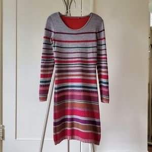 Krimson Klover Pure Merino Wool Sweater Dress M (fits like S) Renegade Striped